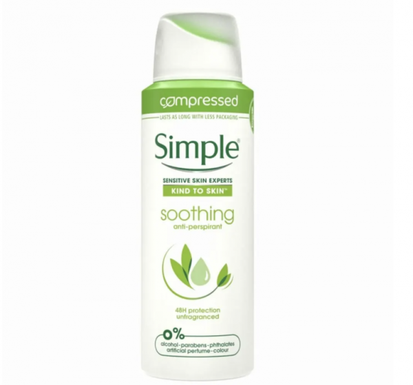 اسپری ضد تعریق Invisible سیمپل 125ml Simple