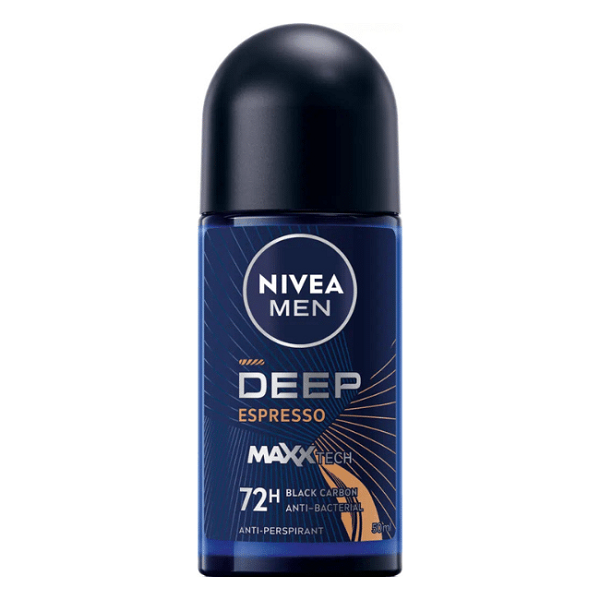 مام رول ضد تعریق مردانه نیوا دیپ اسپرسو 72 ساعته NIVEA DEEP ESPRESSO 72H - 50 ML