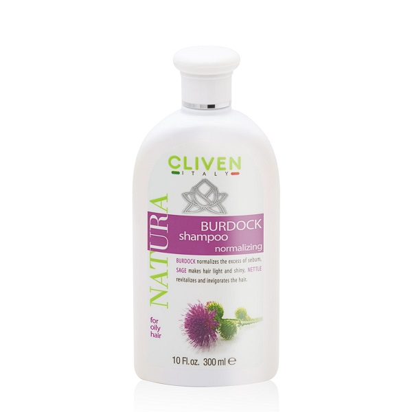 شامپو سر نچرال (گیاهی) بورداک کلیون مناسب موی چرب CLIVEN NATURA SHAMPOO BURDOCK 300 ML